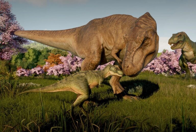 Tiranosaurio Rex con su cria